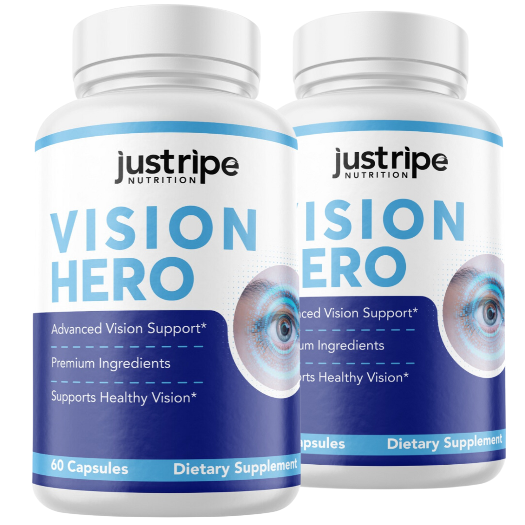 2 Pack Vision Hero Eye Supplement Supports Healthy Vision (60 Capsules)